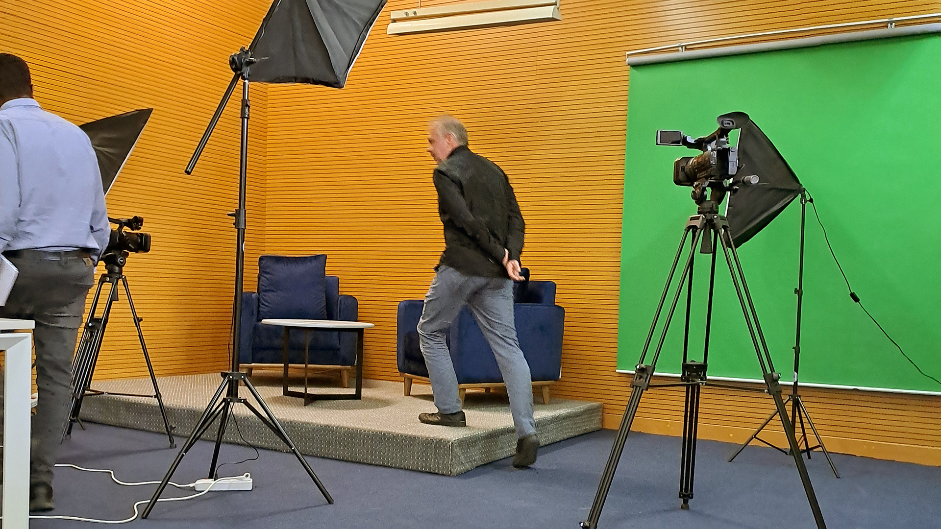 Studio room and equipment, lights, cameras and green screen, in the FDRE Technical and Vocational Training Institute