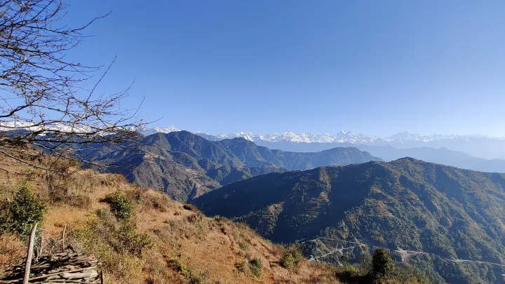 Mountain view from the rural areas of Nepal