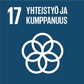 YK:n kestävän kehityksen tavoite 17: yhteistyö ja kumppanuus.